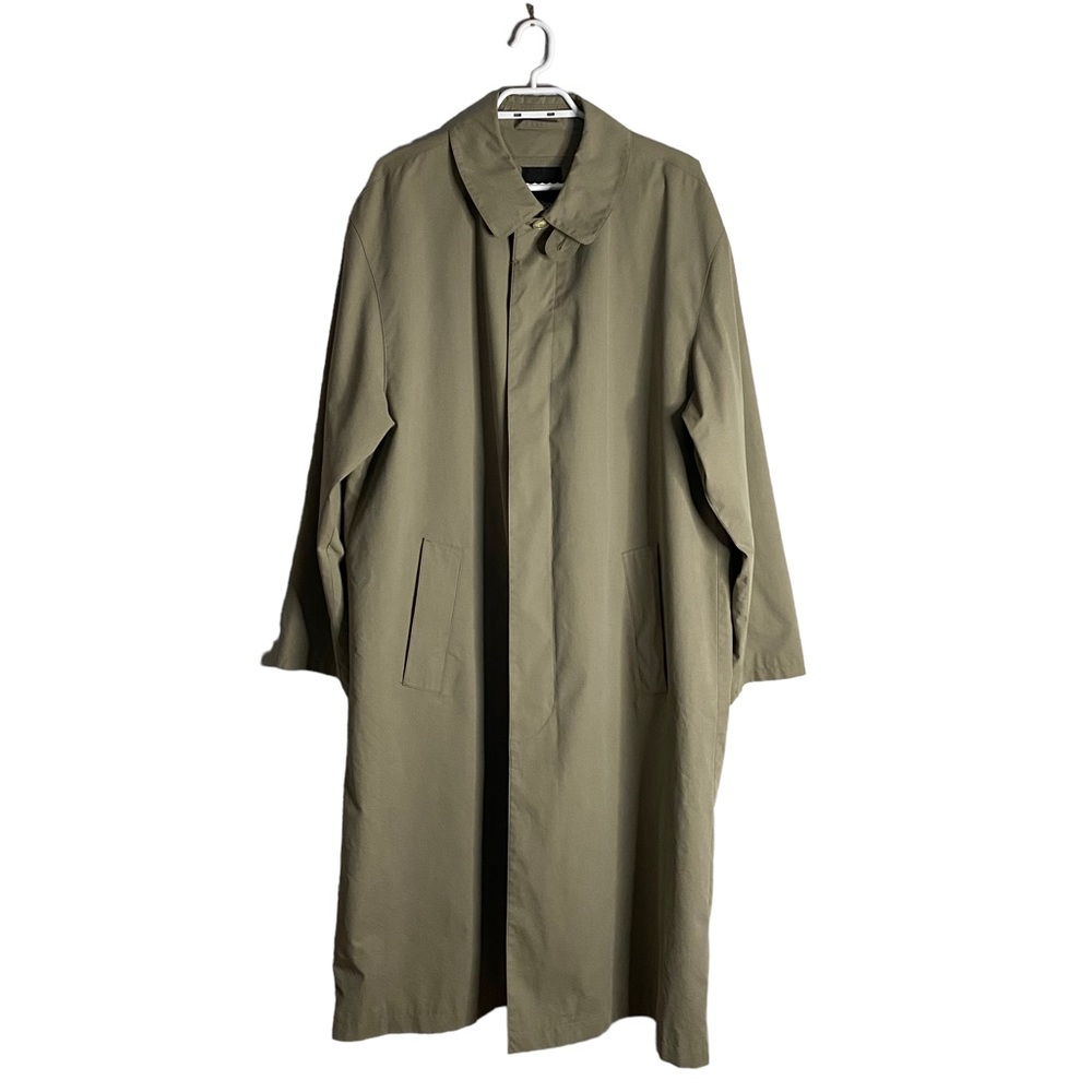 Strellson Men's Khaki Green Button Front Trench Coat